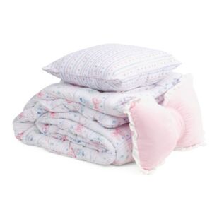 💕🔹️Shabby Chic🔹️ Pink and White Love In Bloom  Comforter Set